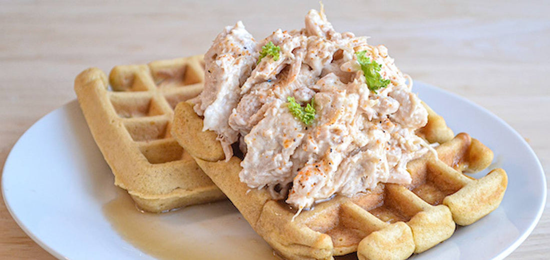 Shredded Chicken and Waffles