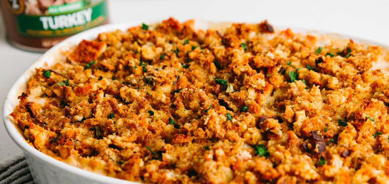 Turkey and Stuffing Casserole with Gravy Recipe | Keystone Meats