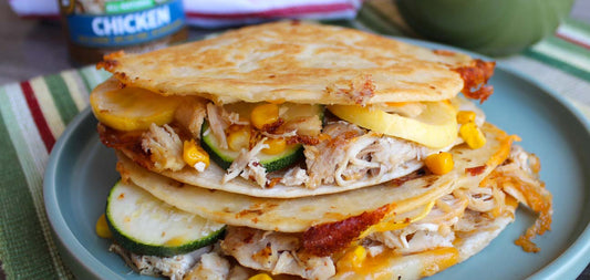 Summer Squash Chicken Quesadilla
