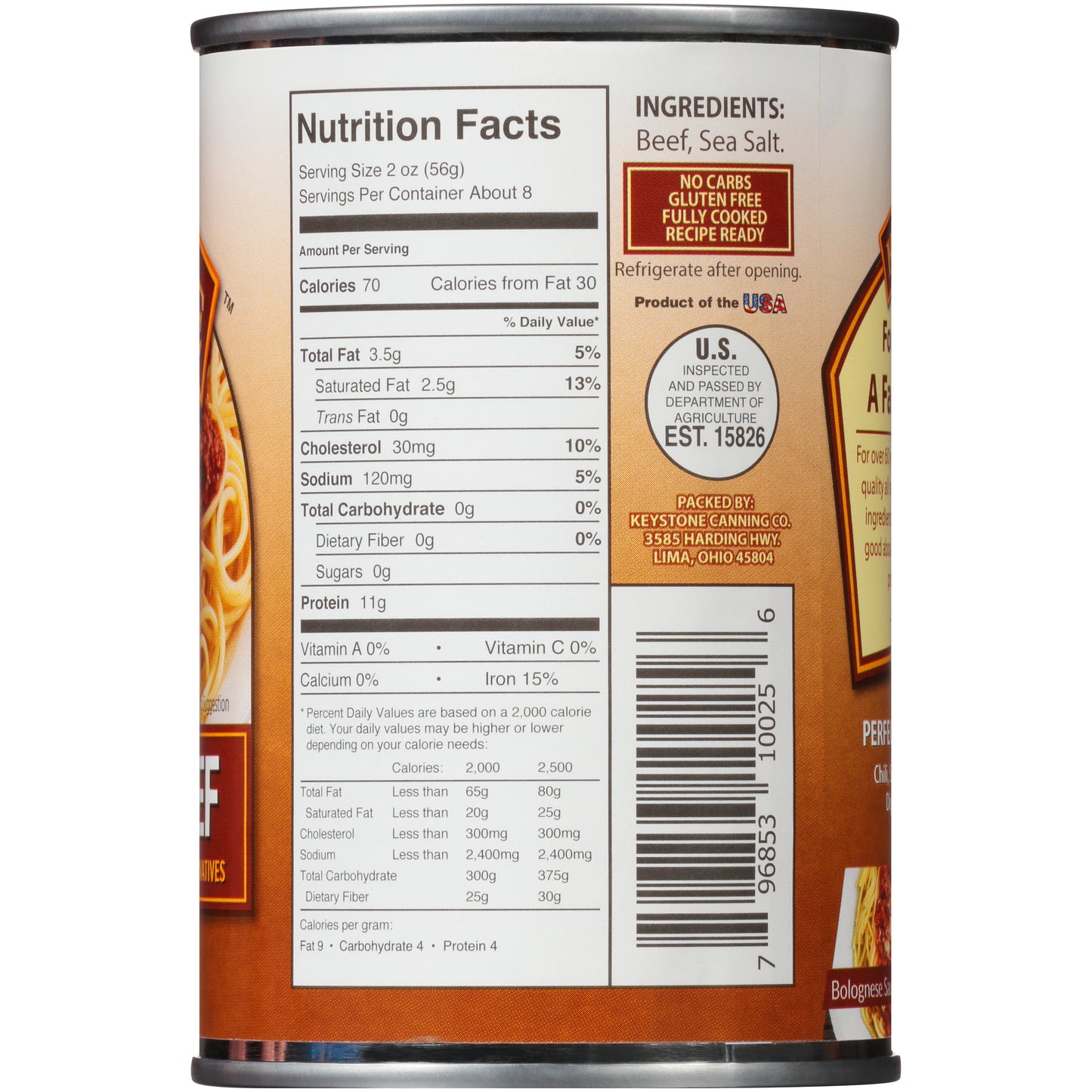 All Natural Ground Beef (14 oz / 24 cans per case)