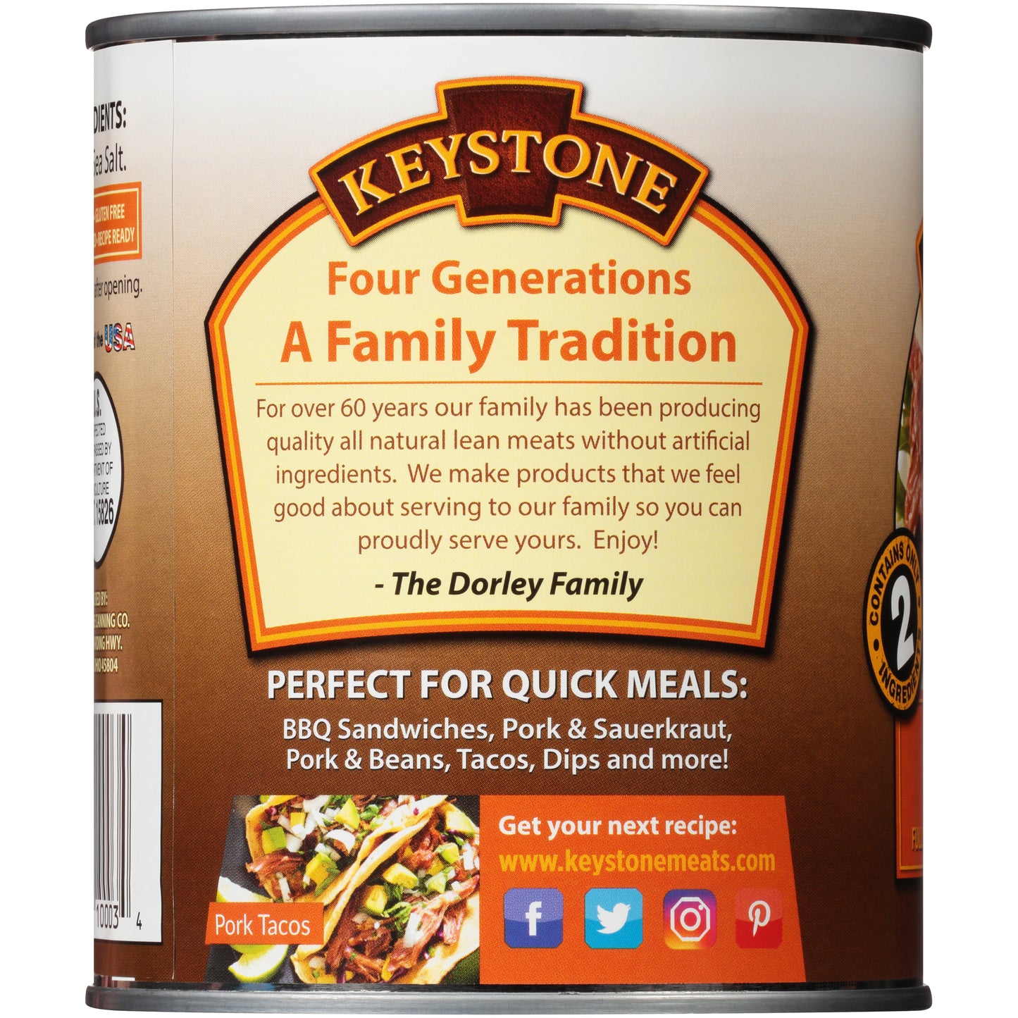 All Natural Pork (28 oz / 12 cans per case)