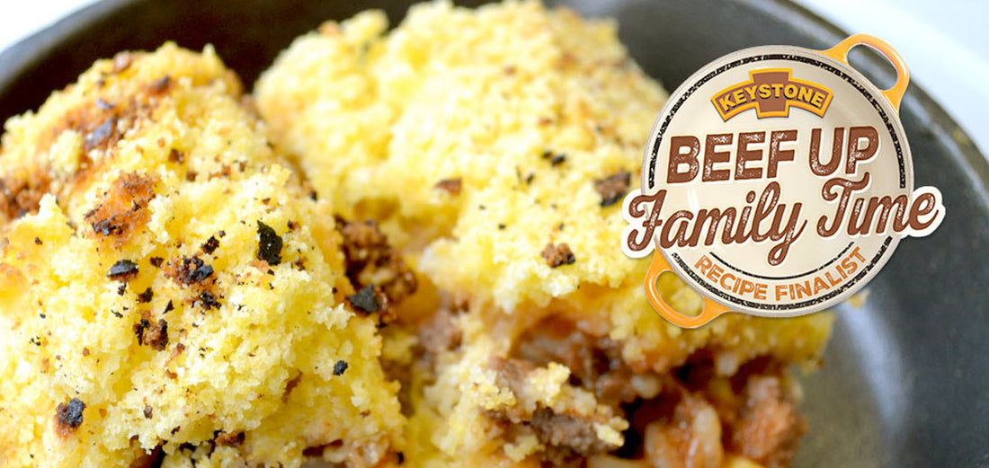 Beefy Rice, Corn and Cheesy Cornbread