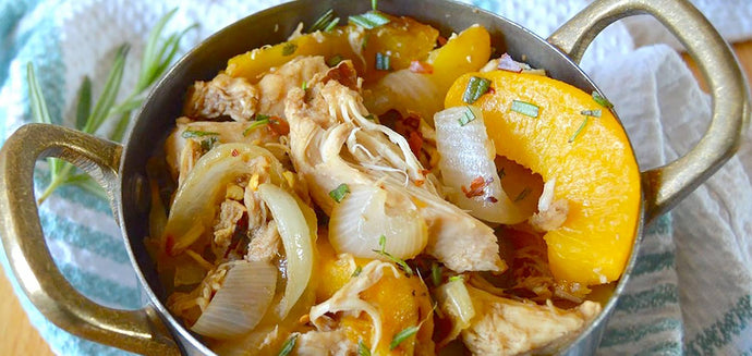 Peaches and Cider Chicken Skillet
