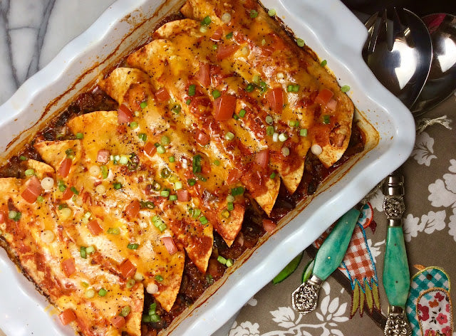 Beefy Butternut Enchiladas