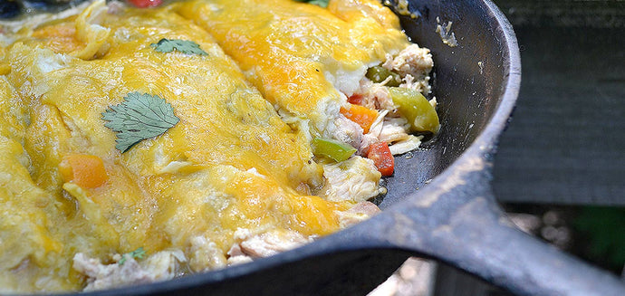 Skillet Chicken Enchiladas