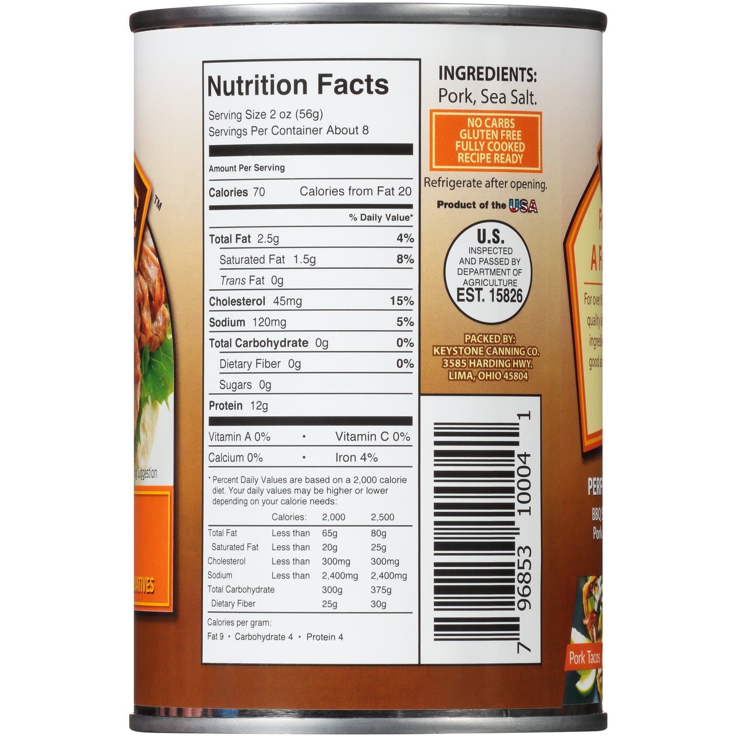 All Natural Pork (14.5 oz / 24 cans per case)