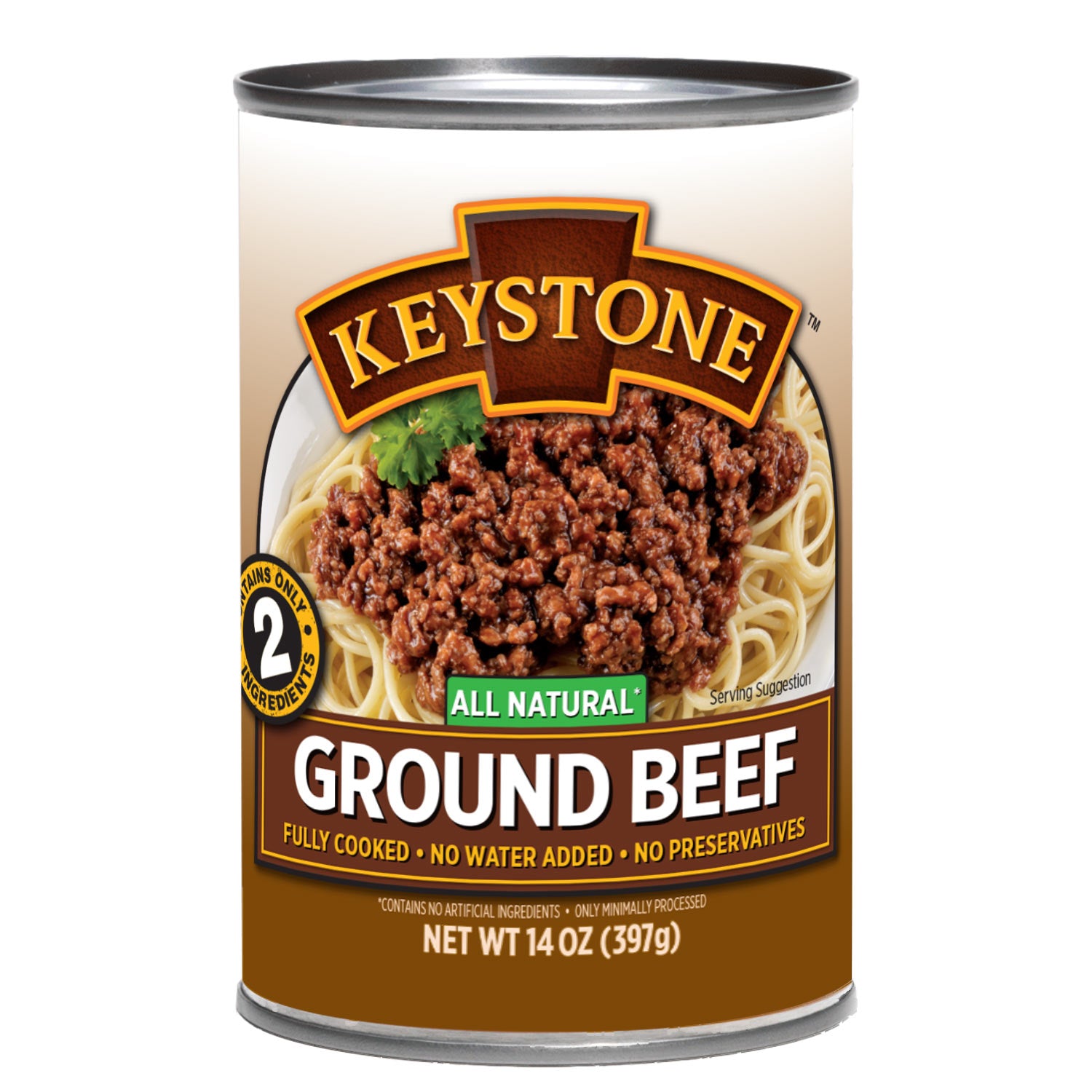 All Natural Canned Ground Beef (14 oz Cans) Fully Cooked Keystone Meats