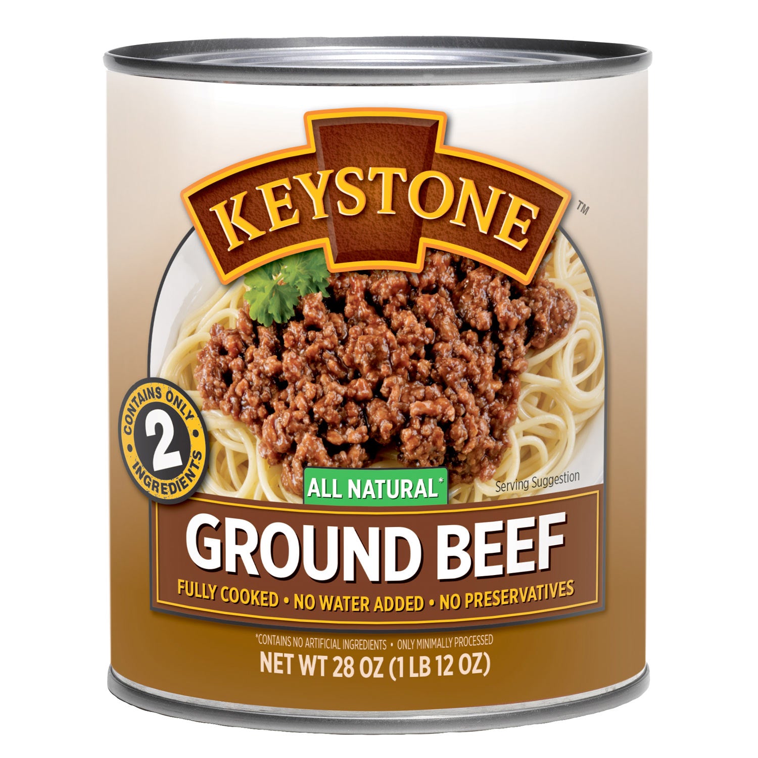 All Natural Canned Ground Beef Fully Cooked (28 oz cans) Keystone Meats